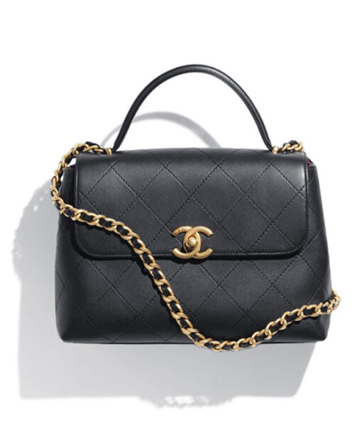 Chanel Large Flap Bag With Top Handle AS5467 Black